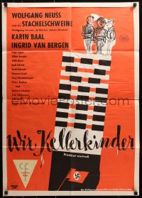 3a0268 WE CELLAR CHILDREN kraftbacked German 1960 Wolfgang Bellenbaum's Wir Kellerkinder, Hitler!