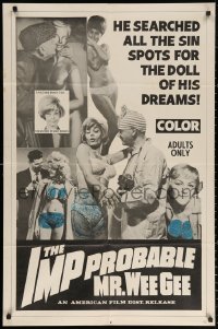 3a0942 IMPPROBABLE MR. WEE GEE 1sh 1966 he searched all the sin spots for the doll of his dreams!