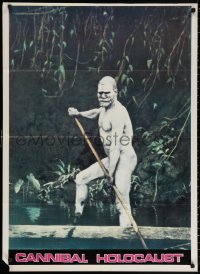 3a0005 CANNIBAL HOLOCAUST Italian 1sh 1982 different image of naked native with spear!