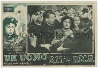 3a0015 REVENGE Italian 10x14 pbusta 1946 Un Uomo Ritorna, different art and image of Anna Magnani!