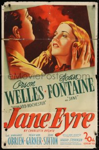 3a0948 JANE EYRE 1sh 1944 art of Orson Welles as Edward Rochester & Joan Fontaine as Jane!