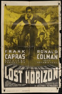 3a0981 LOST HORIZON 1sh R1948 Ronald Colman w/gun & others over John Howard, Frank Capra
