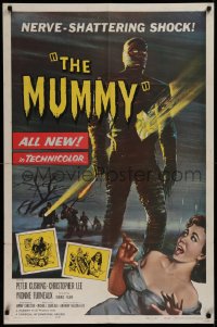 3a1017 MUMMY 1sh 1959 Hammer horror, Wiggins art of Christopher Lee as the bandaged monster!