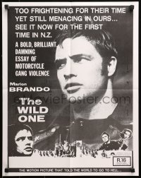 3a0011 WILD ONE New Zealand 1977 Laszlo Benedek, images of Marlon Brando, Murphy!