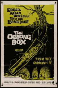 3a1037 OBLONG BOX int'l 1sh 1969 Edgar Allan Poe's tale of living dead, cool horror art!