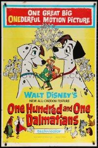 3a1047 ONE HUNDRED & ONE DALMATIANS 1sh 1961 most classic Walt Disney canine family cartoon!