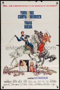 3a1142 TARAS BULBA style B 1sh 1962 Tony Curtis & Yul Brynner clash, epic war art by Frank McCarthy!