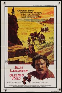 3a1166 ULZANA'S RAID int'l 1sh 1972 artwork of Burt Lancaster by Don Stivers, Robert Aldrich