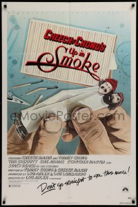 3a1169 UP IN SMOKE recalled 1sh 1978 Cheech & Chong marijuana drug classic, original tagline!