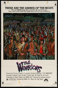 3a1184 WARRIORS 1sh 1979 Walter Hill, great David Jarvis artwork of the armies of the night!
