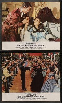 3a0077 GONE WITH THE WIND 6 French LCs R1970s Clark Gable, Vivien Leigh, Leslie Howard, de Havilland!