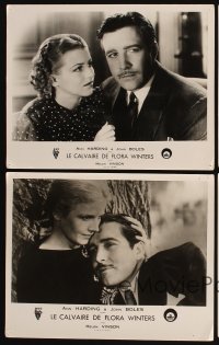 3a0081 LIFE OF VERGIE WINTERS 4 French LCs 1934 John Boles, pretty Ann Harding in title role!