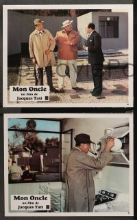 3a0068 MON ONCLE 10 French LCs R1970s My Uncle, wacky different images of Jacques Tati as Mr. Hulot!