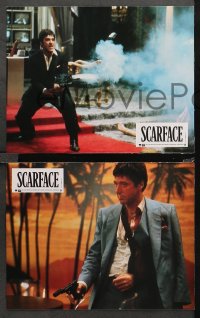 3a0063 SCARFACE 12 French LCs 1984 Al Pacino as Tony Montana, Pfeiffer, De Palma, Oliver Stone!