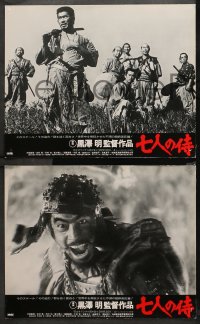 3a0002 SEVEN SAMURAI 8 Japanese LCs R1975 Kurosawa's Shichinin No Samurai, Toshiro Mifune, very rare!
