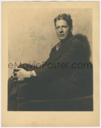 3f0078 RUDY VALLEE signed deluxe 11x13.75 still 1929 seated portrait also signed by Hal Phyfe!