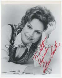 3f0953 ALEXIS SMITH signed 8x10 REPRO still 1980s close up laying on the floor with head on hand!