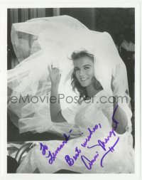 3f0958 ANN-MARGRET signed 8x10 REPRO still 1980s great seated close up in bridal gown!