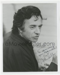 3f0961 ARTHUR HILLER signed 8x10 REPRO still 1980s close up of the director working on movie set!