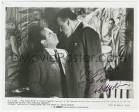 3f0540 BOB HOSKINS signed 8x10 still 1984 glaring up at much larger Fred Gwynne in The Cotton Club!