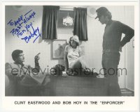 3f0541 BOB HOY signed 8x10 publicity still 1980s with Clint Eastwood & Jocelyn Jones in The Enforcer!