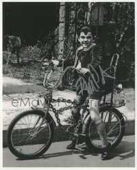 3f0982 BUTCH PATRICK signed 8x10 REPRO still 1980s as Eddie Munster riding his cool bicycle!