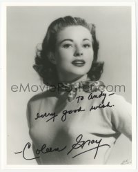 3f0995 COLEEN GRAY signed 8x10 REPRO still 1980s sexy close portrait wearing tight sweater!