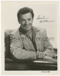3f0561 CORNEL WILDE signed 8x10 still 1954 great MGM studio portrait of the leading man!