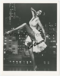 3f0997 CYD CHARISSE signed 8x10 REPRO still 1980s sexy dancing portrait showing her incredible legs!