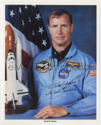 3f0563 DAVID M. WALKER signed color 8x10 publicity still 1970s great portrait of the NASA astronaut!
