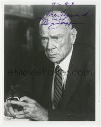 3f1000 DEAN JAGGER signed 8x10 REPRO still 1983 head & shoulders portrait later in his career!