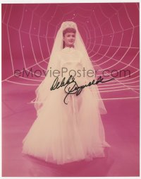 3f1004 DEBBIE REYNOLDS signed color 8x10 REPRO still 1980s full-length in wedding gown by spiderweb!