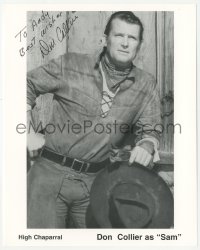 3f0570 DON COLLIER signed 8x10 publicity still 1980s great cowboy portrait as Sam in High Chaparral!