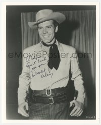 3f1013 DONALD MAY signed 8x10 REPRO still 1980s great portrait of the cowboy actor from Texas!