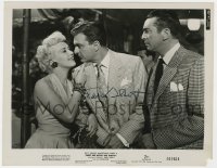 3f0580 EDDIE ALBERT signed 8x10.25 still 1951 with Betty Grable & Carey in Meet Me After the Show!