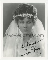 3f1023 FAY WRAY signed 8x10 REPRO still 1980s close portrait in bridal gown from The Wedding March!