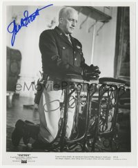 3f0599 GEORGE C. SCOTT signed 8x10 still 1970 close up on his knees praying as General Patton!