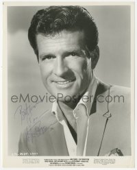 3f0608 HUGH O'BRIAN signed 8x10 still 1965 head & shoulders portrait from Love Has Many Faces!