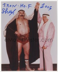 3f1037 IRON SHEIK signed color 8x10 REPRO still 2005 he defeated Hulk Hogan in WWF Championship!