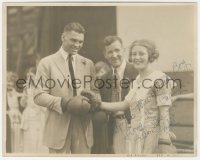 3f0611 JACK DEMPSEY signed deluxe 8x10 still 1930s the heavyweight boxing champion in suit w/gloves!
