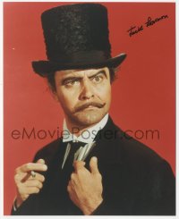 3f1041 JACK LEMMON signed color 8x10 REPRO still 1980s wearing top hat & smoking in The Great Race!