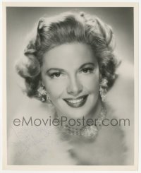 3f1055 JAYNE MEADOWS signed 8x10 REPRO still 1980s glamorous head & shoulders portrait with jewels!
