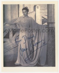 3f1057 JEAN SIMMONS signed 8x10 REPRO still 1980s full-length portrait in costume from Spartacus!