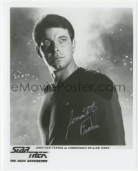 3f0641 JONATHAN FRAKES signed 8x10 publicity still 2000s as Commander William Riker in Star Trek TNG