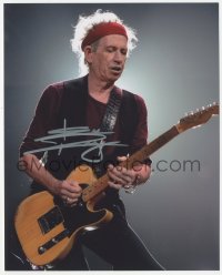 3f1072 KEITH RICHARDS signed color 8x10 REPRO still 2000s the rock 'n' roll legend playing guitar!
