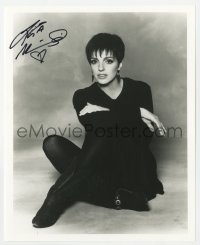 3f1091 LIZA MINNELLI signed 8x10 REPRO still 1980s full-length seated portrait of the singing star!