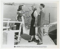 3f0659 LIZABETH SCOTT signed TV 8x10 still R1969 with Terry Moore on boat dock in Two of a Kind!