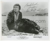 3f0702 PATRICK WAYNE signed 8x10 still 1974 close up with bear by lake in The Bears and I!