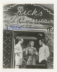 3f1128 PAUL HENREID signed 8x10 REPRO still 1980s with Bogart & Bergman at Rick's in Casablanca!