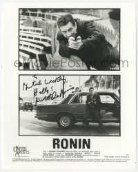 3f0722 ROBERT DE NIRO signed 8x10 still 1998 great split image with gun drawn in both from Ronin!